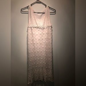 Off-white/cream lace shift style dress